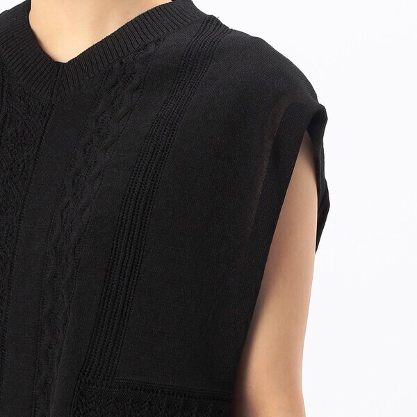 ギャバジン K．T（Gabardine K．T）/シアーレース編み ベストの通販は