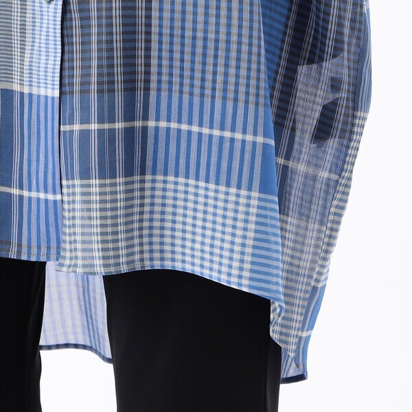 ギャバジン K．T（Gabardine K．T）/ラミーコットンチェック シャツ