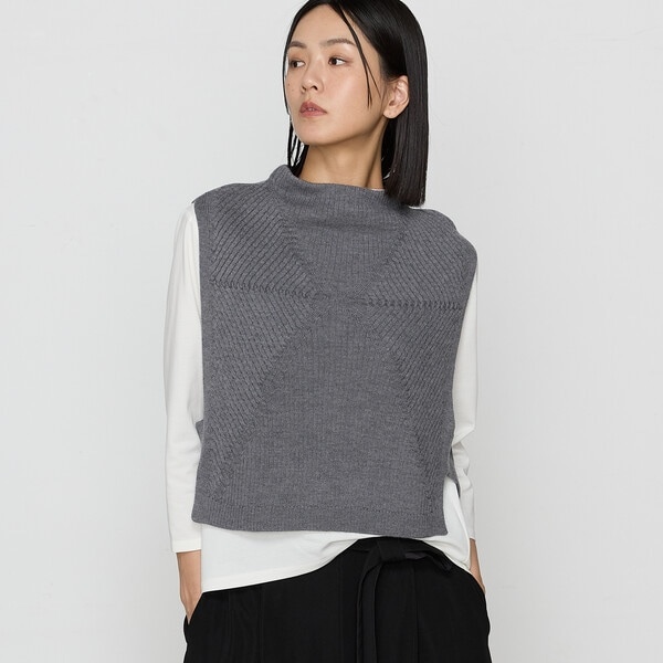 ギャバジン K．T（Gabardine K．T）/〔 +サイズ 〕 ダイヤ柄 ニットベスト_2
