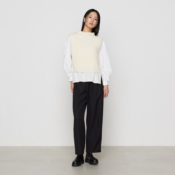 ギャバジン K．T（Gabardine K．T）/〔 +サイズ 〕 ダイヤ柄 ニットベスト_4