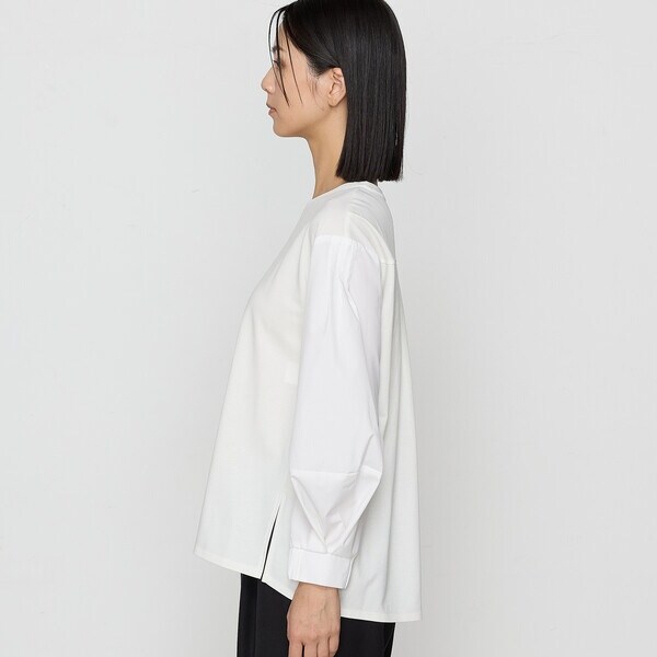 Gabardine K.T ギャバジンKT トップス レディース カットソー グレー系 サイズ11＿S08＿s-0136-r08 ポンチ 袖パフプルオーバー／ギャバジン K.T（Gabardine K.T