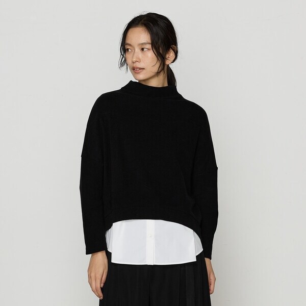 ギャバジン K．T（Gabardine K．T）/〔 +サイズ 〕 ニットコール レイヤードセーター