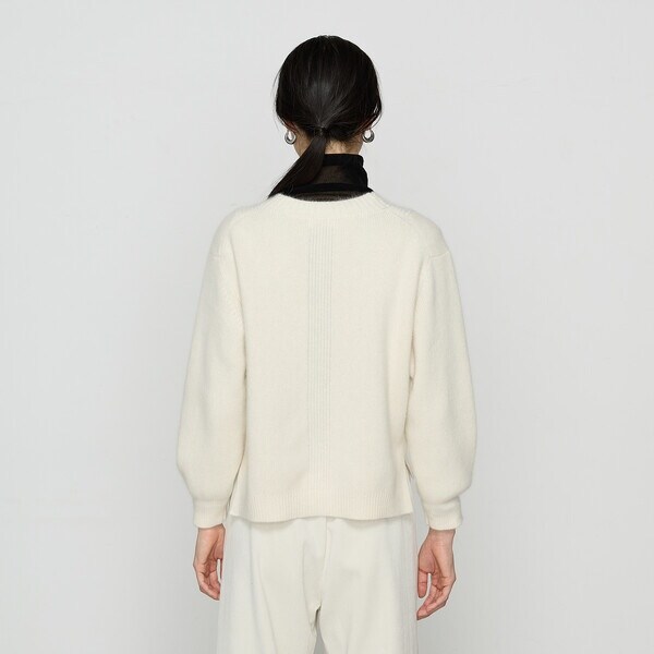 ギャバジン K．T（Gabardine K．T）/ラクーン×アンゴラブレンドヤーン パーティーニット・ショートカーデ_8