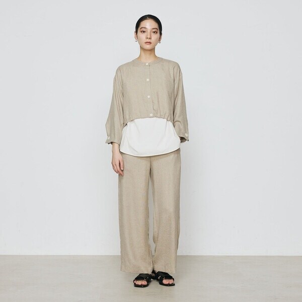 ギャバジン K．T（Gabardine K．T）/麻調合繊 レイヤードブルゾン_7