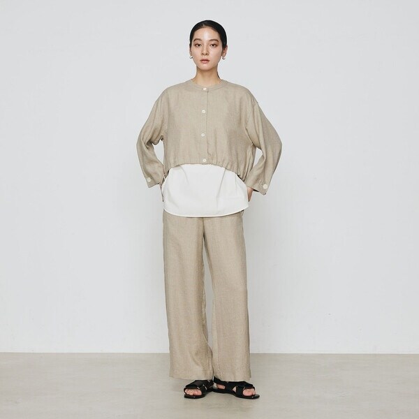 ギャバジン K．T（Gabardine K．T）/麻調合繊 レイヤードブルゾン_8