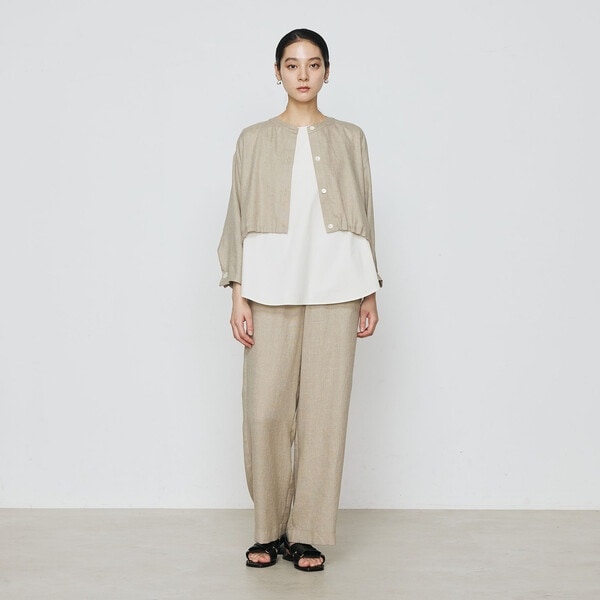 ギャバジン K．T（Gabardine K．T）/麻調合繊 レイヤードブルゾン_9