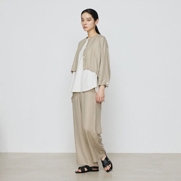 ギャバジン K．T（Gabardine K．T）/麻調合繊 レイヤードブルゾン_10