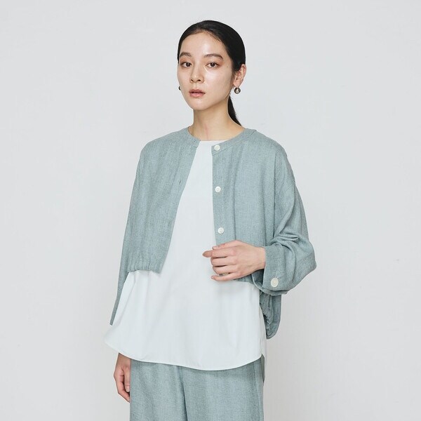 ギャバジン K．T（Gabardine K．T）/麻調合繊 レイヤードブルゾン_18