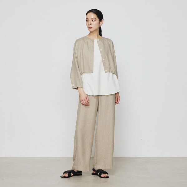 ギャバジン K．T（Gabardine K．T）/〔 +サイズ 〕 麻調合繊 ワイド