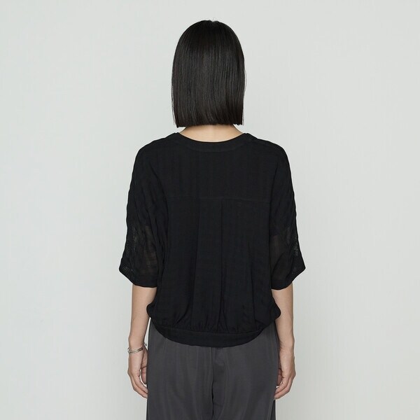 ギャバジン K．T（Gabardine K．T）/〔 +サイズ 〕 チェック柄カラミ ショートブルゾン_11