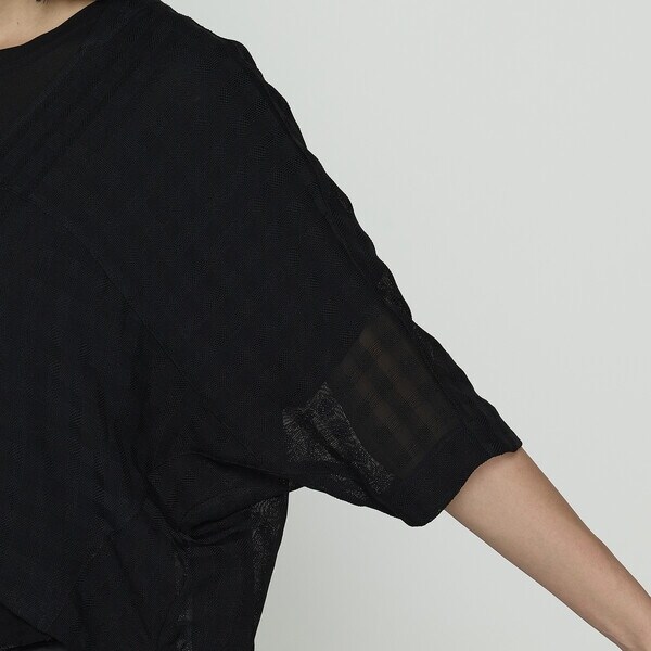 ギャバジン K．T（Gabardine K．T）/〔 +サイズ 〕 チェック柄カラミ ショートブルゾン_13