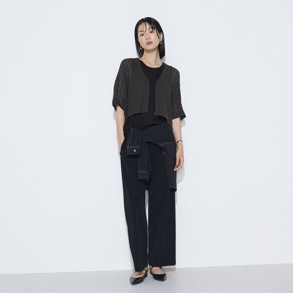 ギャバジン K．T（Gabardine K．T）/〔 +サイズ 〕 チェック柄カラミ ショートブルゾン_18