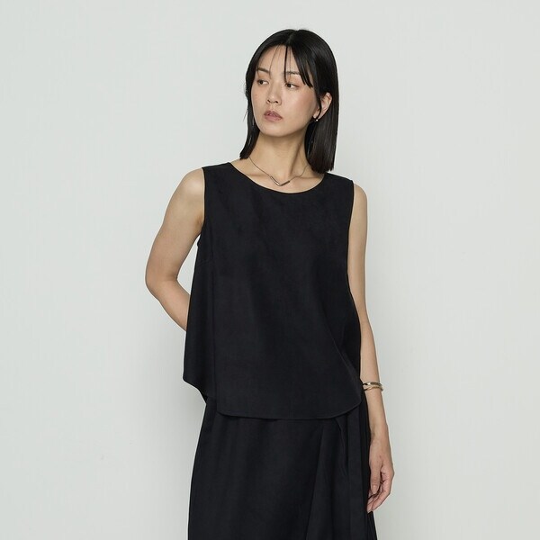 ギャバジン K．T（Gabardine K．T）/ポリスエード タンクトップ付きブラウス