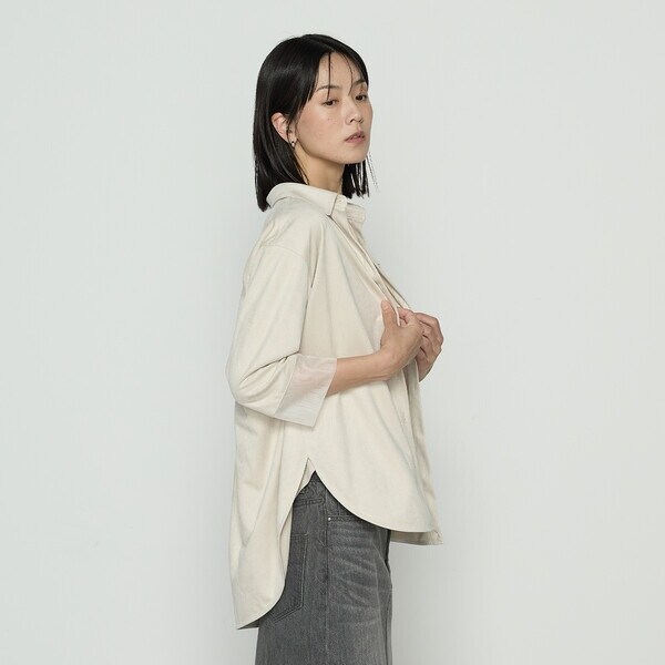 ギャバジン K．T（Gabardine K．T）/ポリスエード タンクトップ付きブラウス