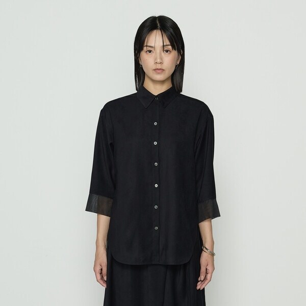 ギャバジン K．T（Gabardine K．T）/ポリスエード タンクトップ付きブラウス