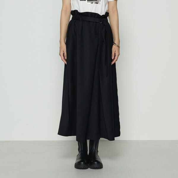 ギャバジン K．T（Gabardine K．T）/ポリスエード ラップ風スカート_12