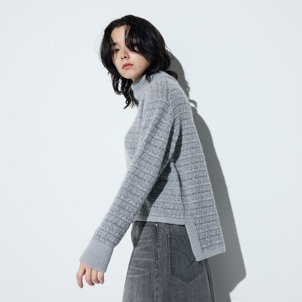 ギャバジン K．T（Gabardine K．T）/〔 +サイズ 〕 モヘヤブレンドヤーンセーター