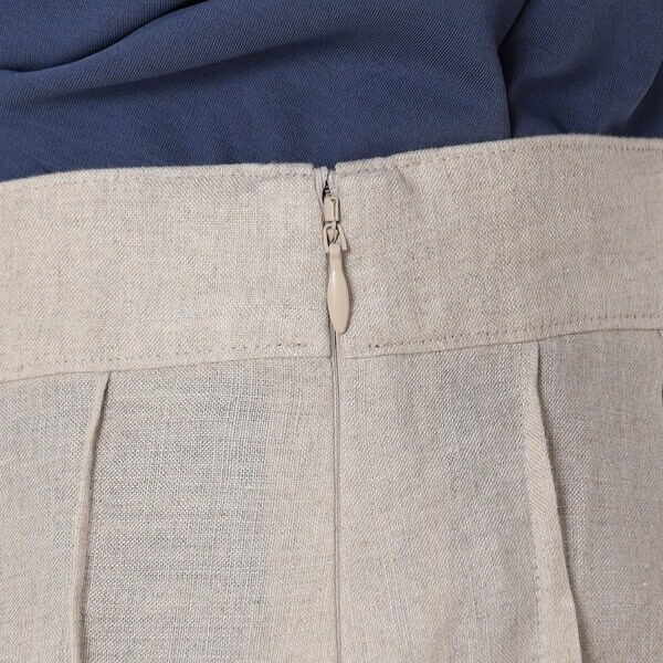 K．T キヨコ タカセ/〔 Sサイズ 〕 リネンフラワー 刺繍ハギプリーツ