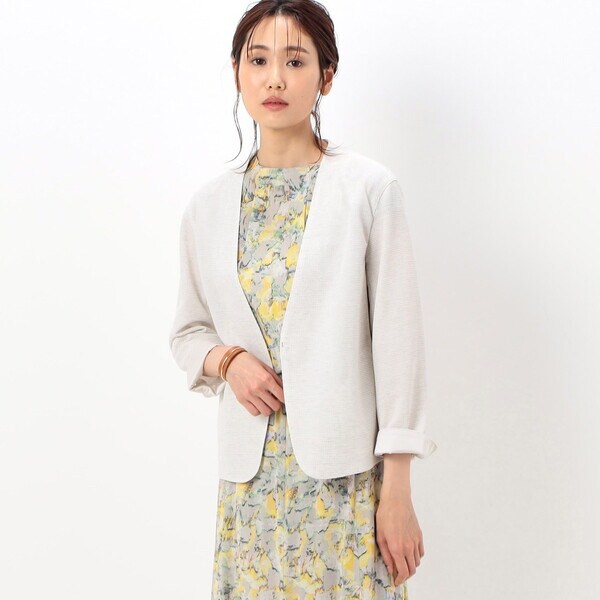 K．T キヨコ タカセ（K．T KIYOKO TAKASE）/〔 TALLサイズ 〕 Ｗフェイスジャージー ノーカラージャケット 15,683円