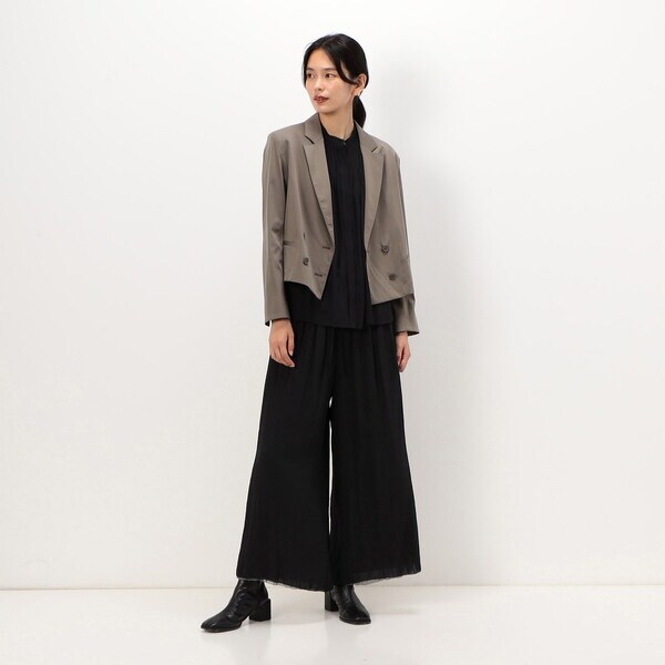 セットアップ対応/リバーシブル】スプリットジョーゼット シフォンパンツ セットアップ対応/リバーシブル】スプリットジョーゼット