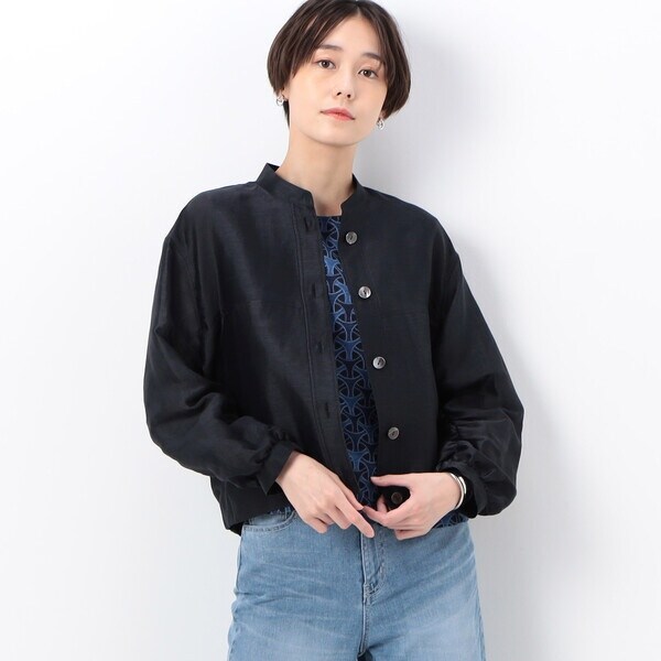 K．T キヨコ タカセ（K．T KIYOKO TAKASE）/リネンシルクシフォン シャツブルゾンの通販は