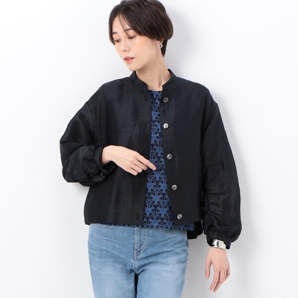 K．T キヨコ タカセ（K．T KIYOKO TAKASE）/〔 TALLサイズ 〕 リネンシルクシフォン シャツブルゾンの通販は