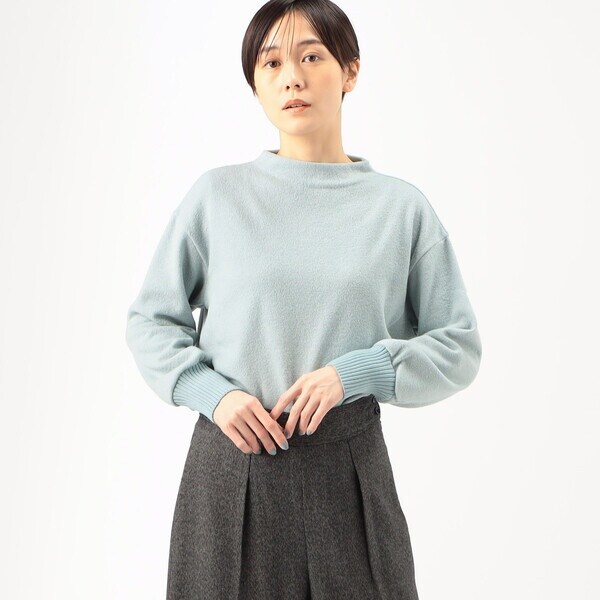K．T キヨコ タカセ（K．T KIYOKO TAKASE）/ウールブークレー ボトルネックプルオーバー