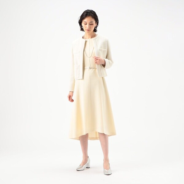 アドーア ADORE 18SS ワンピース ロング 半袖 リネン 38 紺 ネイビー  