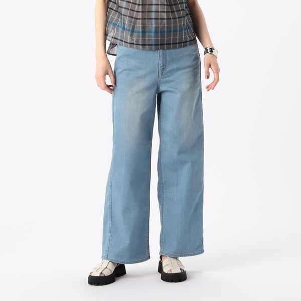 K．T キヨコ タカセ（K．T KIYOKO TAKASE）/中空ストレッチデニム ワイドデニムパンツ