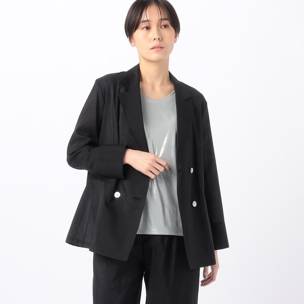 K．T キヨコ タカセ（K．T KIYOKO TAKASE）/【セットアップ対応】シャンブレータフタ ダブルブレストジャケット