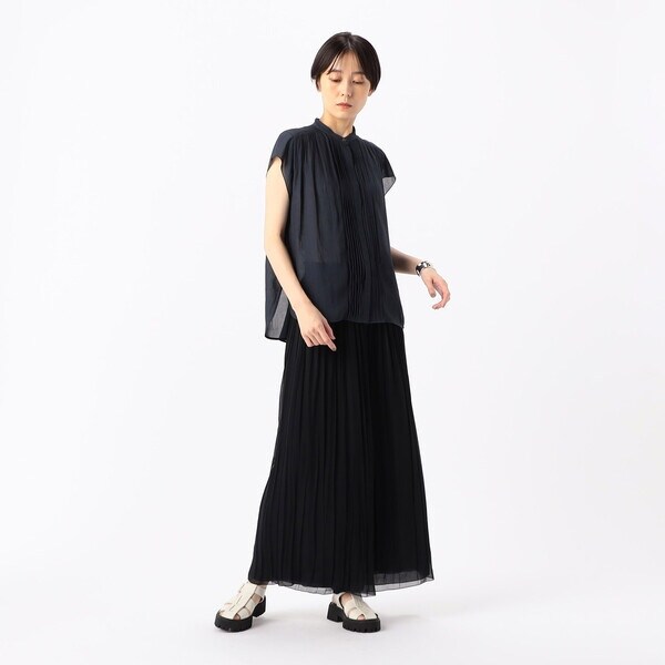 K．T キヨコ タカセ（K．T KIYOKO TAKASE）/【セットアップ対応/リバーシブル】スプリットジョーゼット シフォンパンツ_12