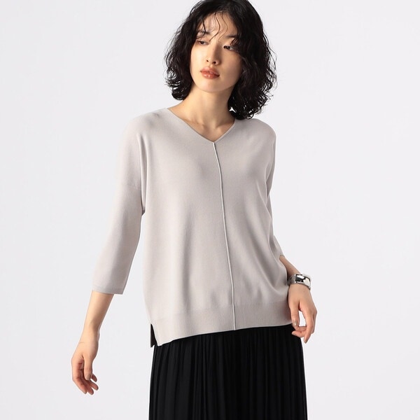 K．T キヨコ タカセ（K．T KIYOKO TAKASE）/総針編み ベーシックVネックプルオーバー