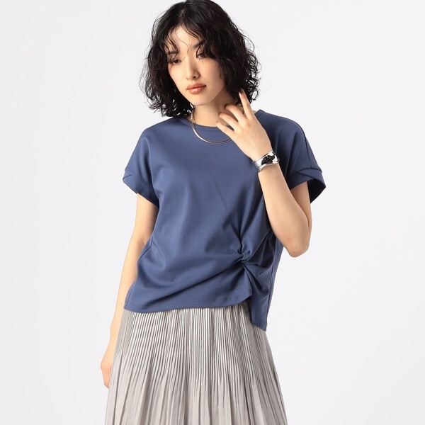 K．T キヨコ タカセ（K．T KIYOKO TAKASE）/〔 TALLサイズ 〕 コットン強撚ポンチ デザインタックシャツ