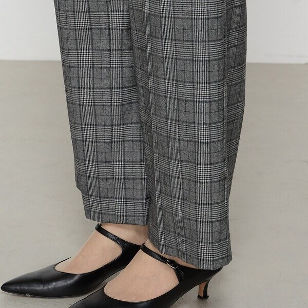 K．T キヨコ タカセ（K．T KIYOKO TAKASE）/2WAYストレッチチェックフラノ デザインワイドパンツ K．T キヨコ タカセ（K．T KIYOKO TAKASE）/2WAYストレッチチェック