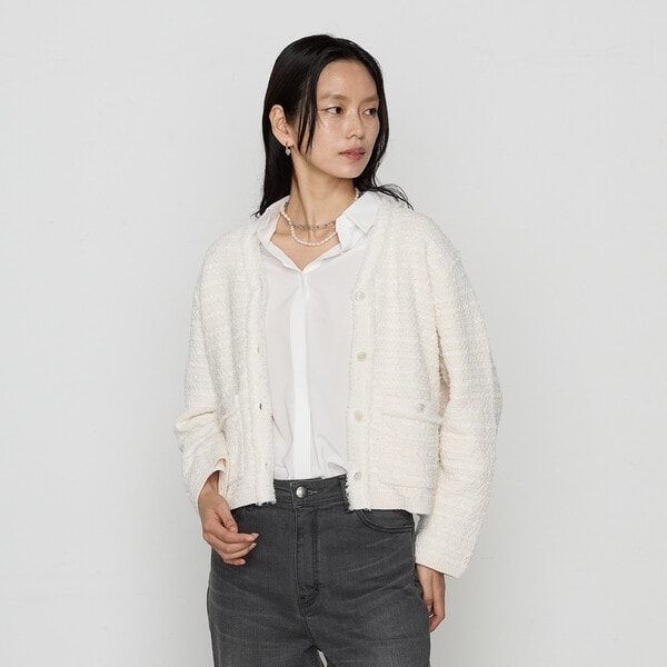 K．T キヨコ タカセ（K．T KIYOKO TAKASE）/ツイードニット カーディガン