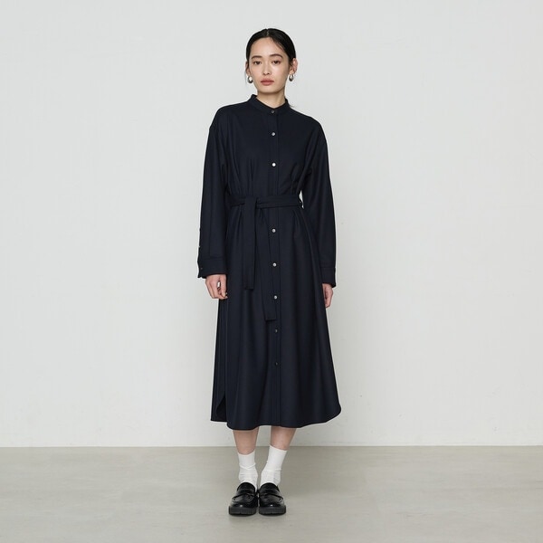 【NEW】K．T キヨコ タカセ（K．T KIYOKO TAKASE）/両面起毛ツイル シャツドレスの通販は 44,000円