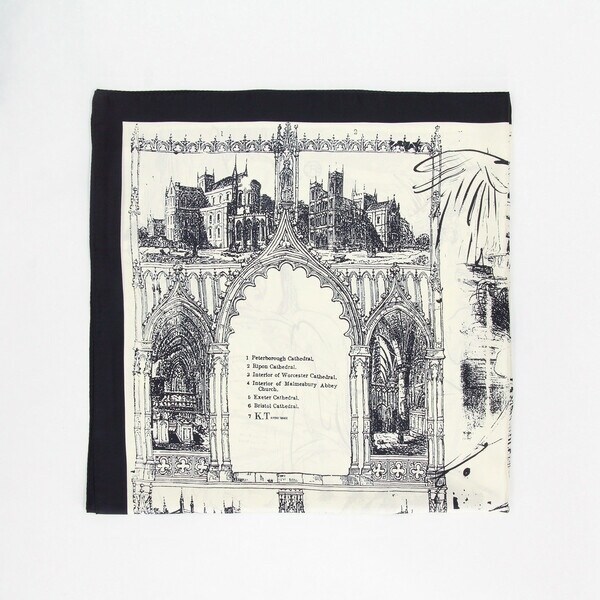 K．T キヨコ タカセ（K．T KIYOKO TAKASE）/線画風プリント スカーフ