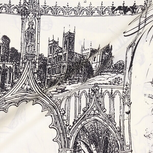 K．T キヨコ タカセ（K．T KIYOKO TAKASE）/線画風プリント スカーフ