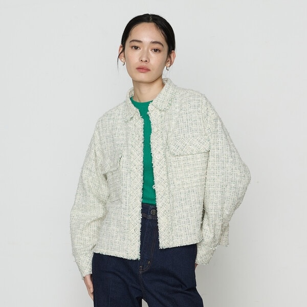 K．T キヨコ タカセ（K．T KIYOKO TAKASE）/サマーツイード クロプトシャツ