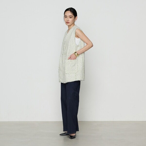 K．T キヨコ タカセ（K．T KIYOKO TAKASE）/サマーツイード ジレ - www