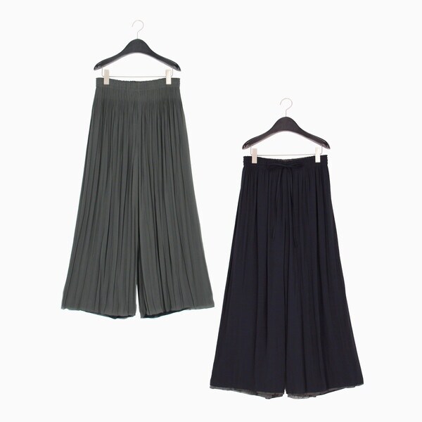 K．T キヨコ タカセ（K．T KIYOKO TAKASE）/〔 TALLサイズ 〕 シフォン×シャンブレーカッセン リバーシブルパンツ_8