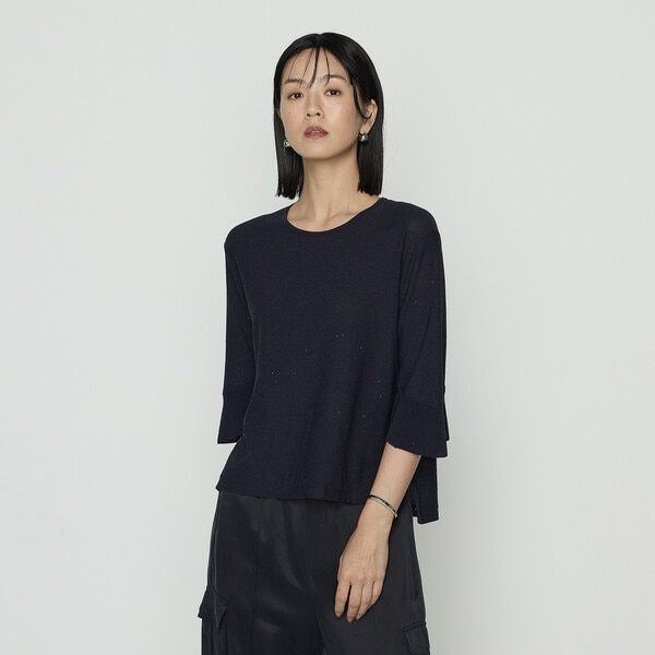 K．T キヨコ タカセ（K．T KIYOKO TAKASE）/天竺裏目編み スパンコール