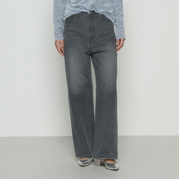 K．T キヨコ タカセ（K．T KIYOKO TAKASE）/10．5オンスセンタープレス ワイドデニムパンツ