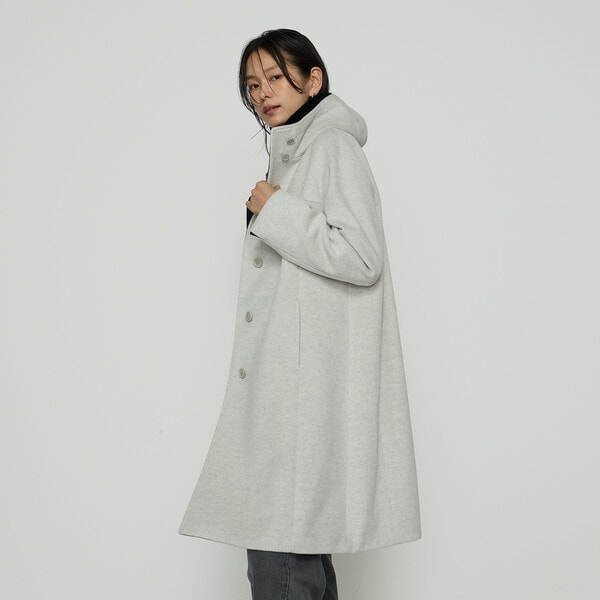 K．T キヨコ タカセ（K．T KIYOKO TAKASE）/〔 TALLサイズ 〕 アンゴラウール スタンドフーデットコート_6
