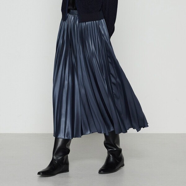 K．T キヨコ タカセ（K．T KIYOKO TAKASE）/〔 TALLサイズ 〕 サテンチンツ コンビネーションプリーツスカート 22,239円