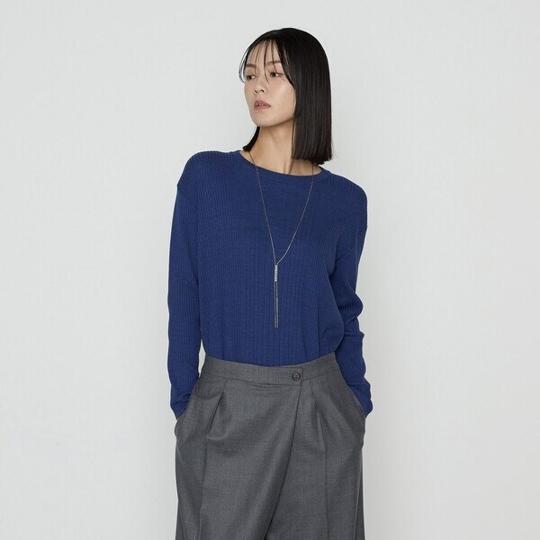 K．T キヨコ タカセ（K．T KIYOKO TAKASE）/シルクコットン ベーシックニットプルオーバー_2