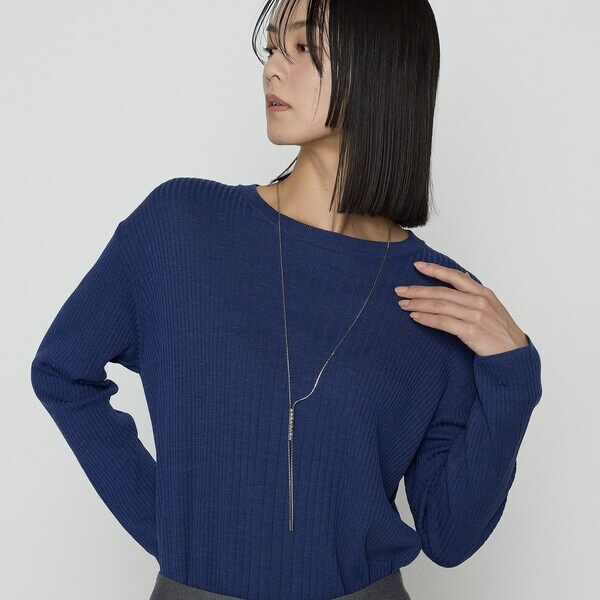 K．T キヨコ タカセ（K．T KIYOKO TAKASE）/シルクコットン ベーシックニットプルオーバー_13