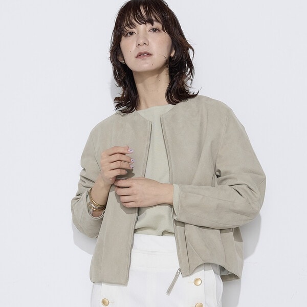 K．T キヨコ タカセ（K．T KIYOKO TAKASE）/〔 TALL大きさ 〕 フェイクスエード タック上衣
