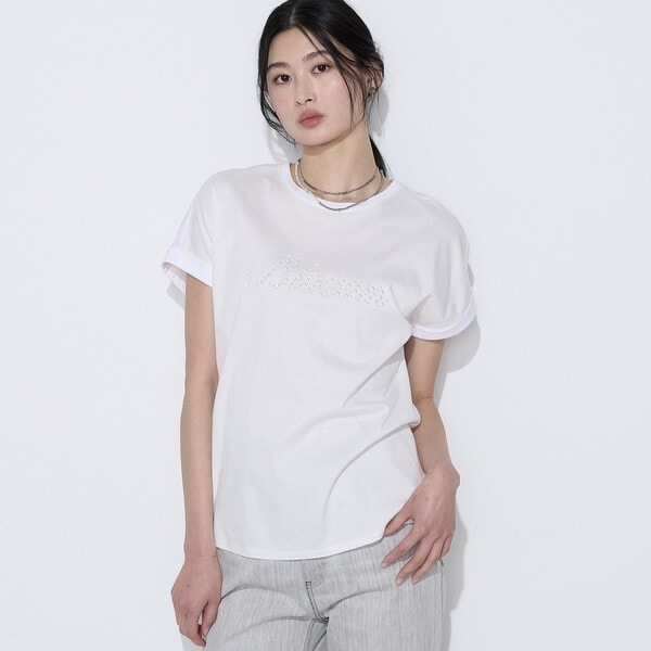 K．T キヨコ タカセ（K．T KIYOKO TAKASE）/〔 Sサイズ 〕 コットンスムース パールTシャツ