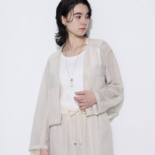 K．T キヨコ タカセ（K．T KIYOKO TAKASE）/〔 TALLサイズ 〕 【セットアップ対応】リネンシアーラッセル ブルゾン